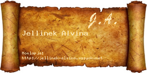 Jellinek Alvina névjegykártya
